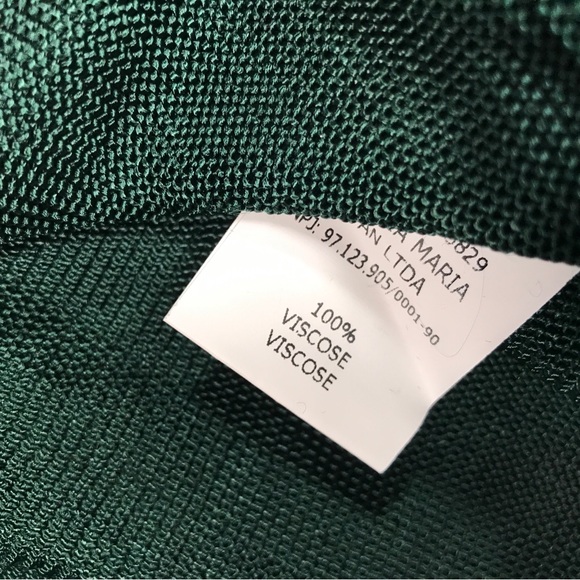 Maria Pavan Long Sleeve Ruffle Accent Blouse, Women's Size M - Dark Green - Picture 10 of 10